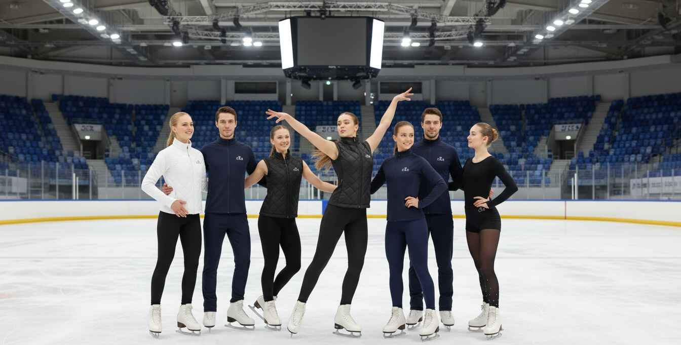 CKS-Mood Image Gruppe von Eisläufer mit CKS Mode