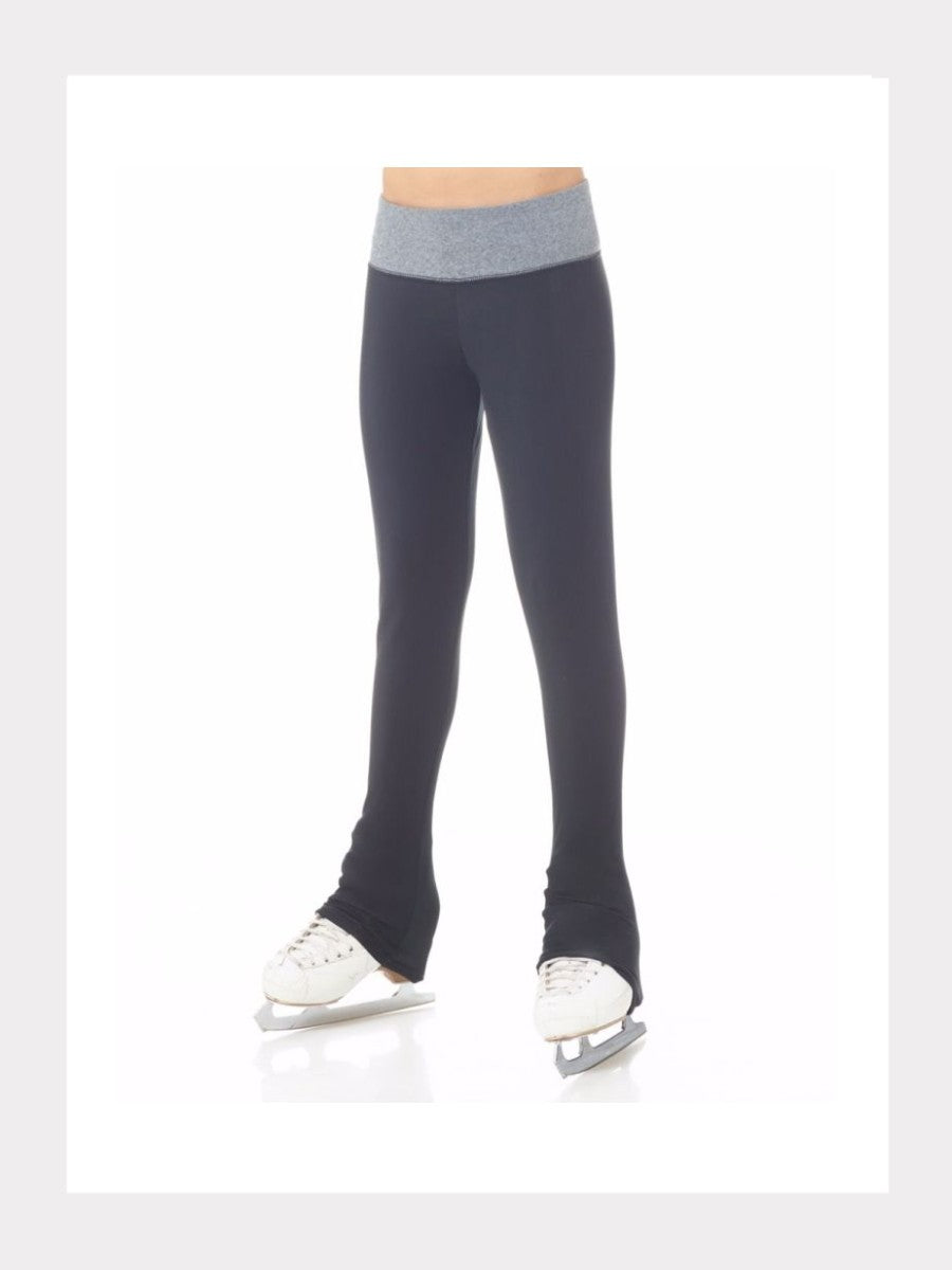 Thermoleggings für Eiskunstlauf mit breitem Komfortbund