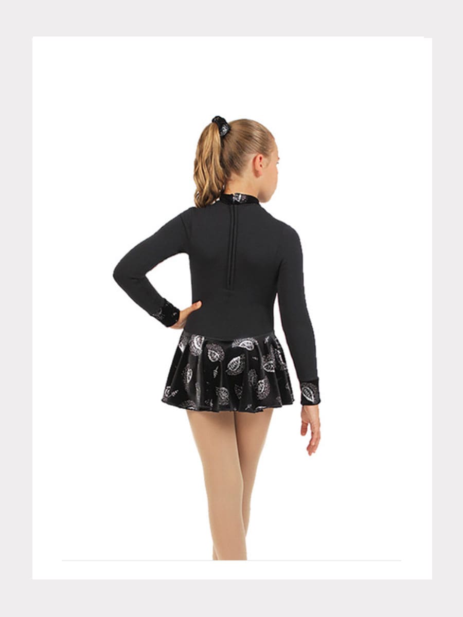 Polartec® Eiskunstlauf Kleid Schwarz/Silber oder Weiss/Pink-Glitzer