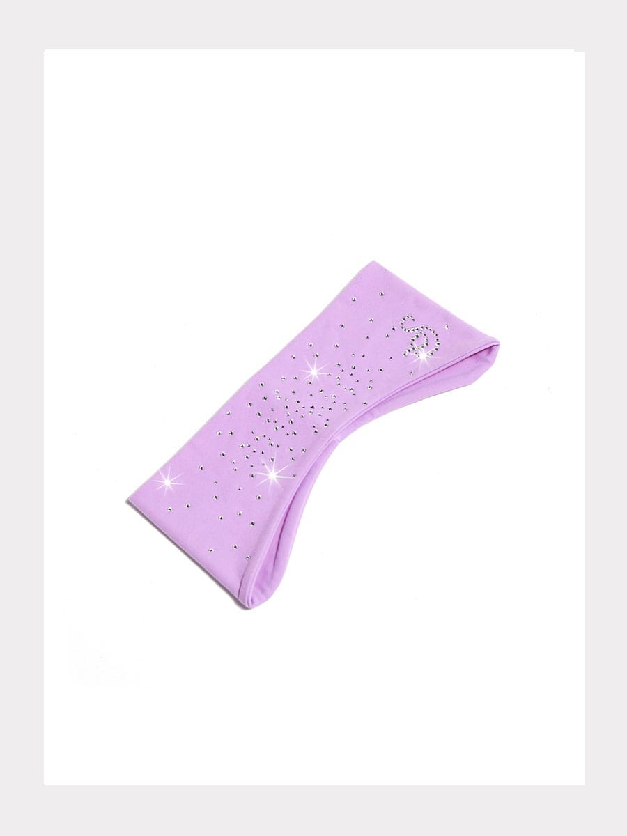 Mikrofaser Stirnband mit Kristallen