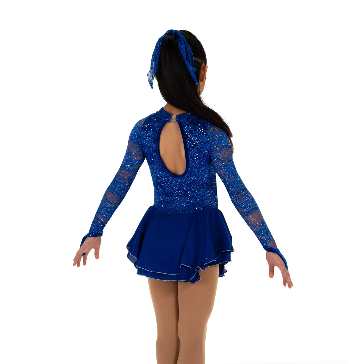 Glitzerndes Eiskunstlaufkleid 609 für Mädchen