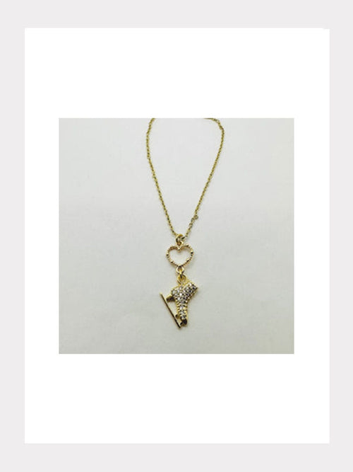 Goldene Halskette Skate Heart