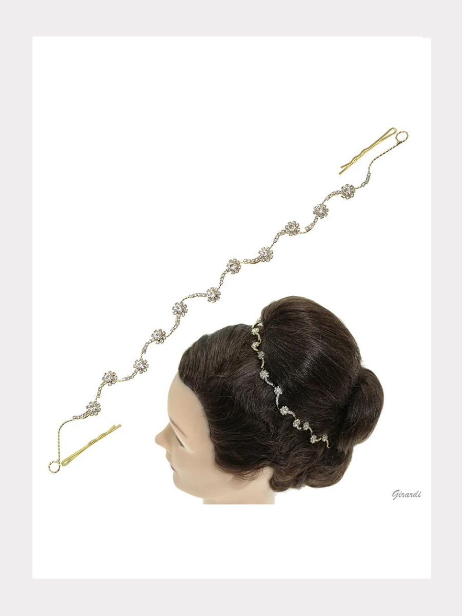 Haarschmuck mit Strass - Handgefertigt