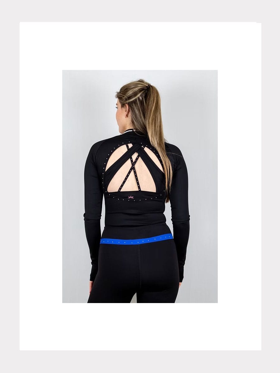 Träger Sport-Top mit überkreuzten Trägern und Kristallen