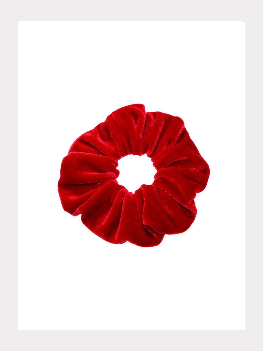 Samt Scrunchie Crimson