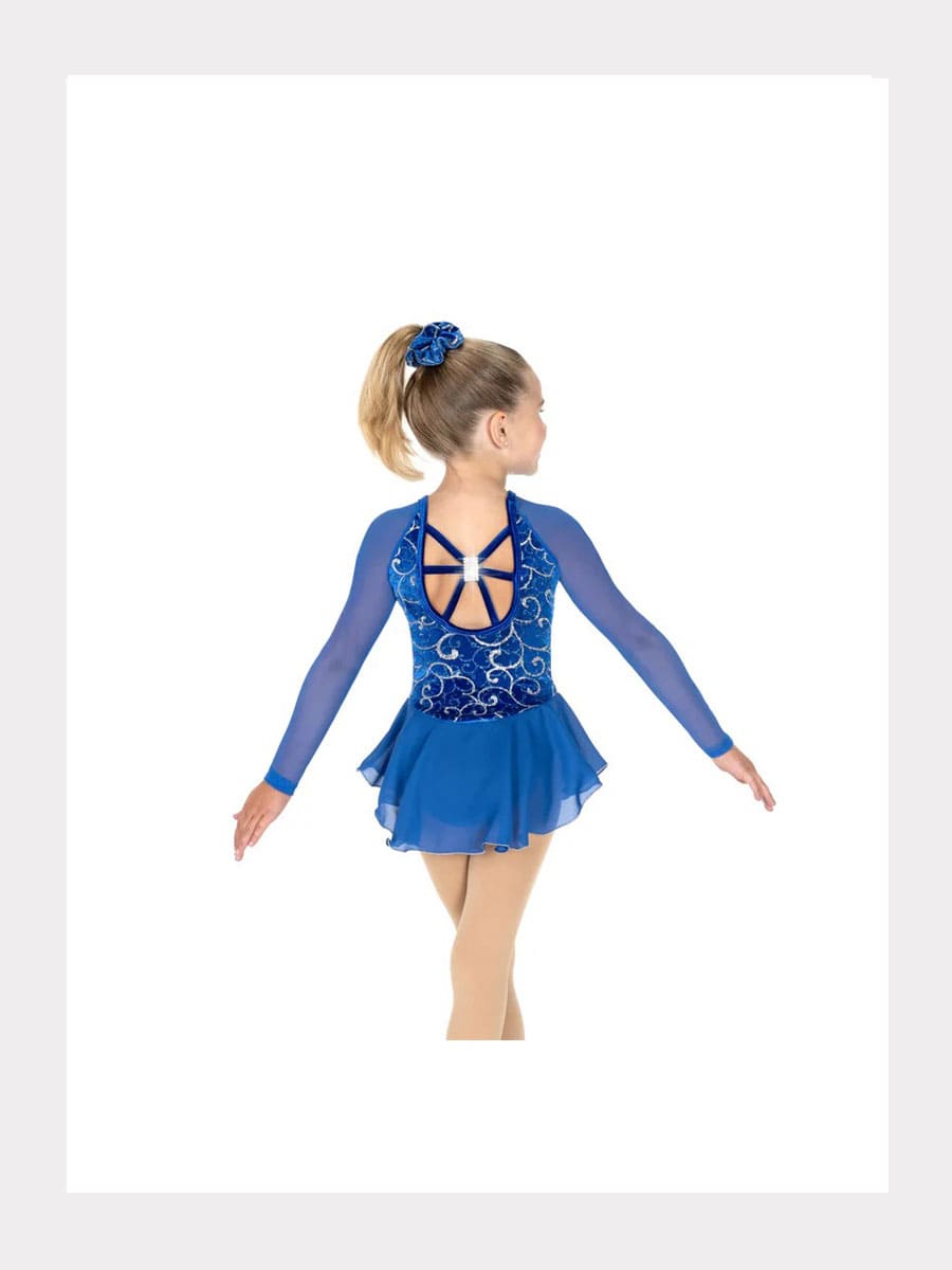 Kürkleid mit Glitzer in Blau oder Lila