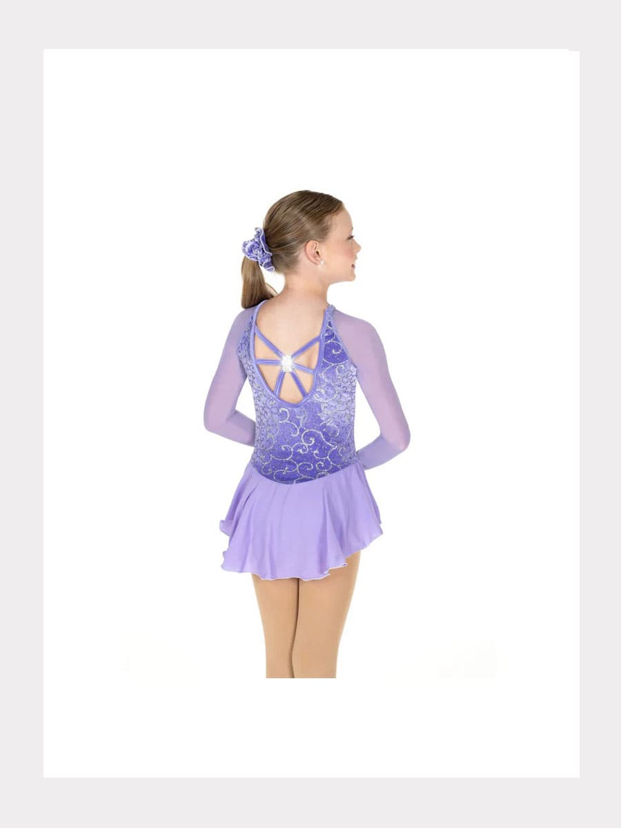 Kürkleid mit Glitzer in Blau oder Lila