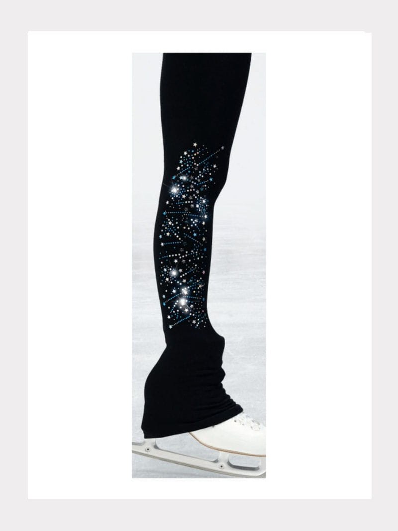 Polartec® Leggings Schwarz mit Glitzermotiv 8U