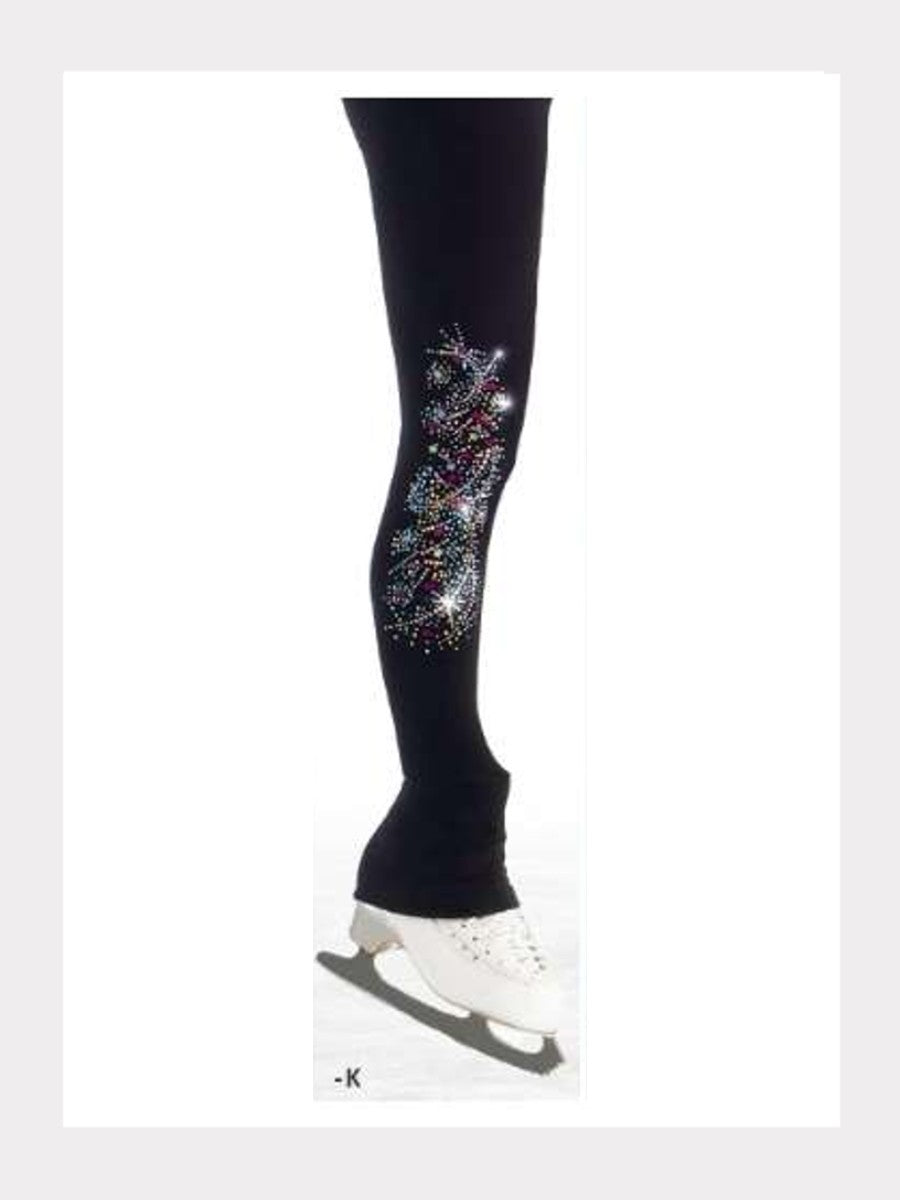 Polartec® Leggings mit verschiedenen Glitzermotiven - verschiedene Kurzgrössen