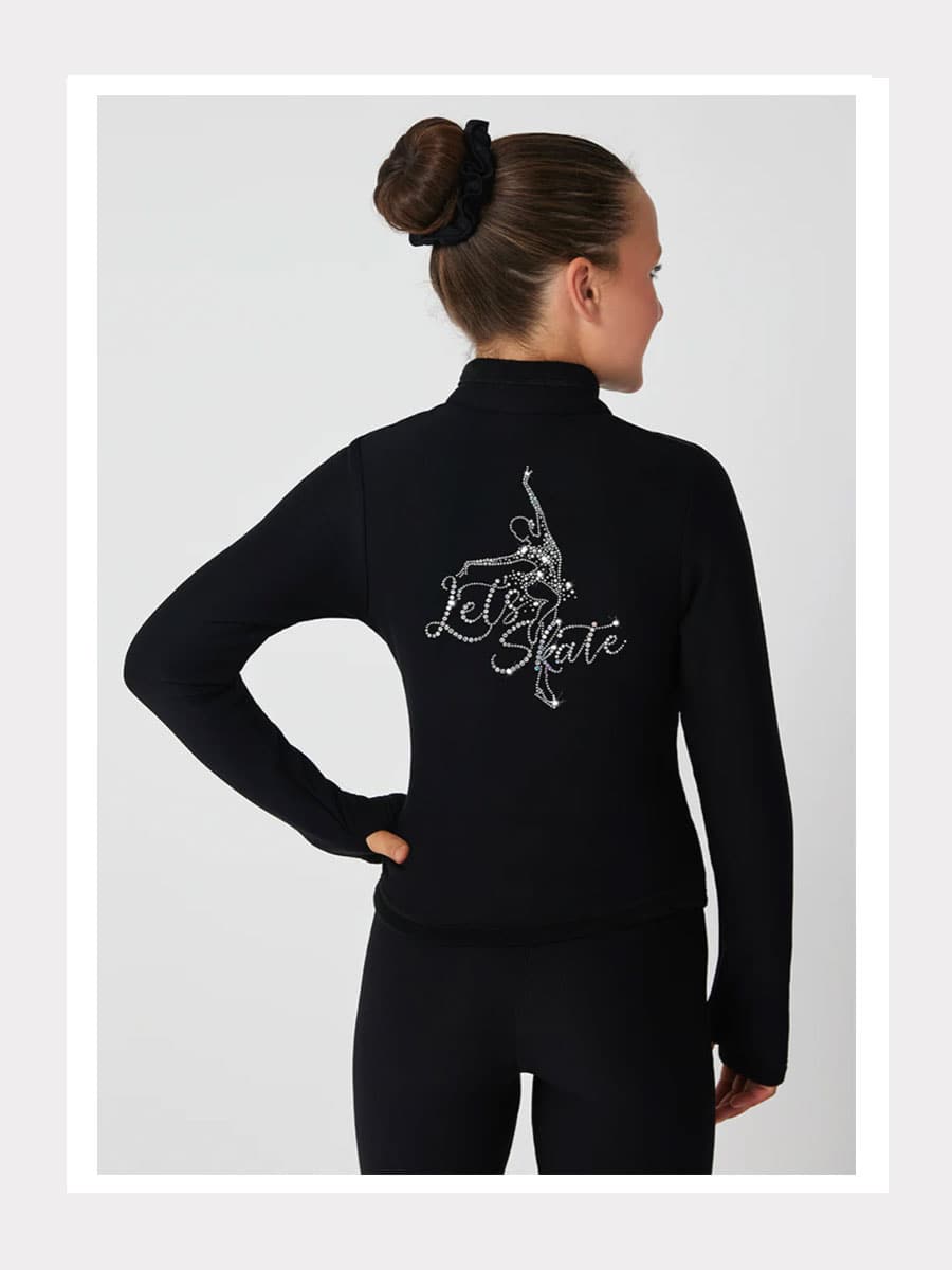 Polartec®Trainingsjacke mit Glitzermotiv LET`S SKATE