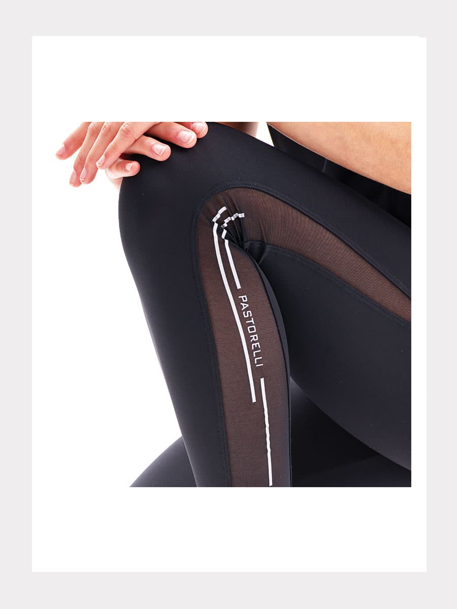 Gymnastik Leggings mit Voile-Einsätzen