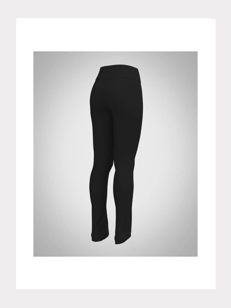 Thermo Basic Leggings mit Fersenabdeckung Schwarz