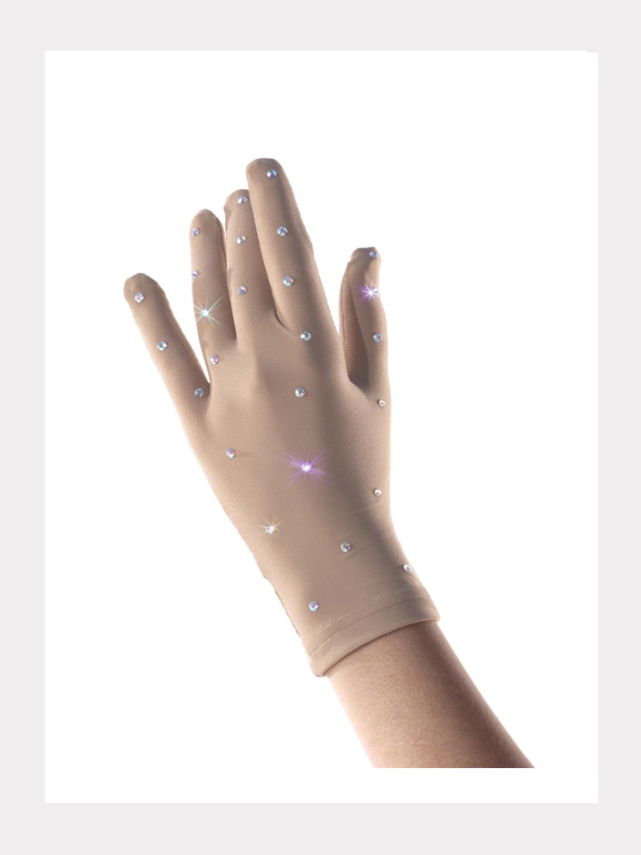 Sagester Eiskunstlauf-Handschuhe Nude mit Kristallen kaufen