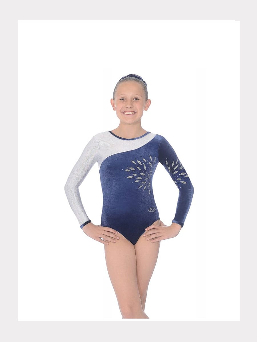 Gymnastik Langarm Samt-Trikot ECLIPSE