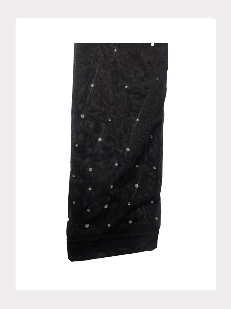 Mesh-Leggings mit Kristallen - C.K.S-Edition