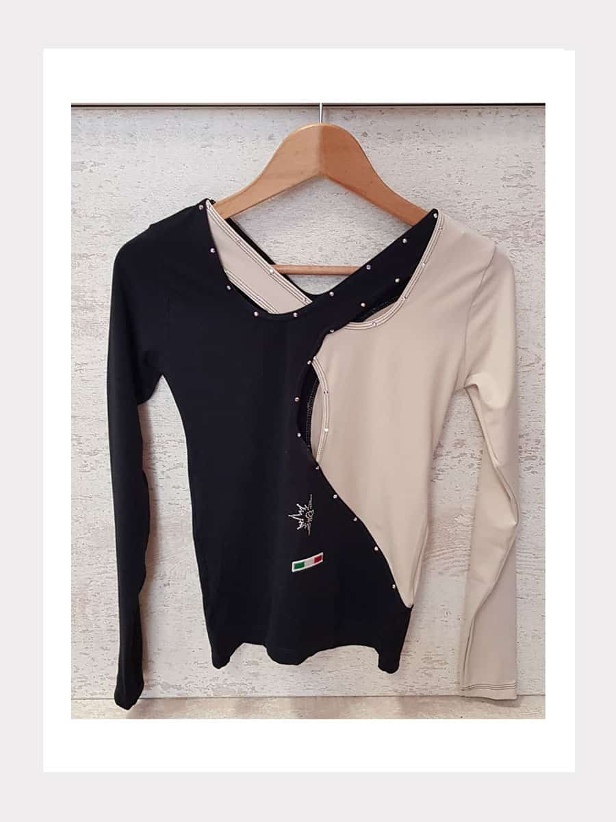 Langarm Shirt mit Swarovski INFINITY - 2-farbig