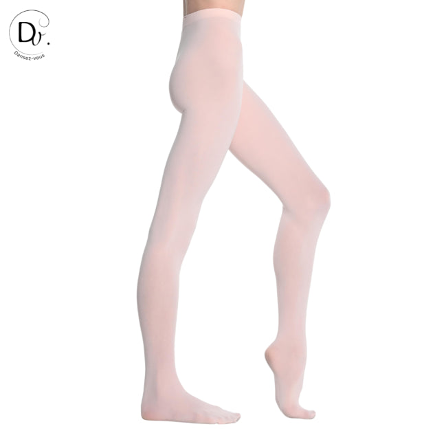 P100 Professionelle Tanzstrumpfhose: 80 DEN, Fuß, Flacher Bund – DANSEZ-VOUS