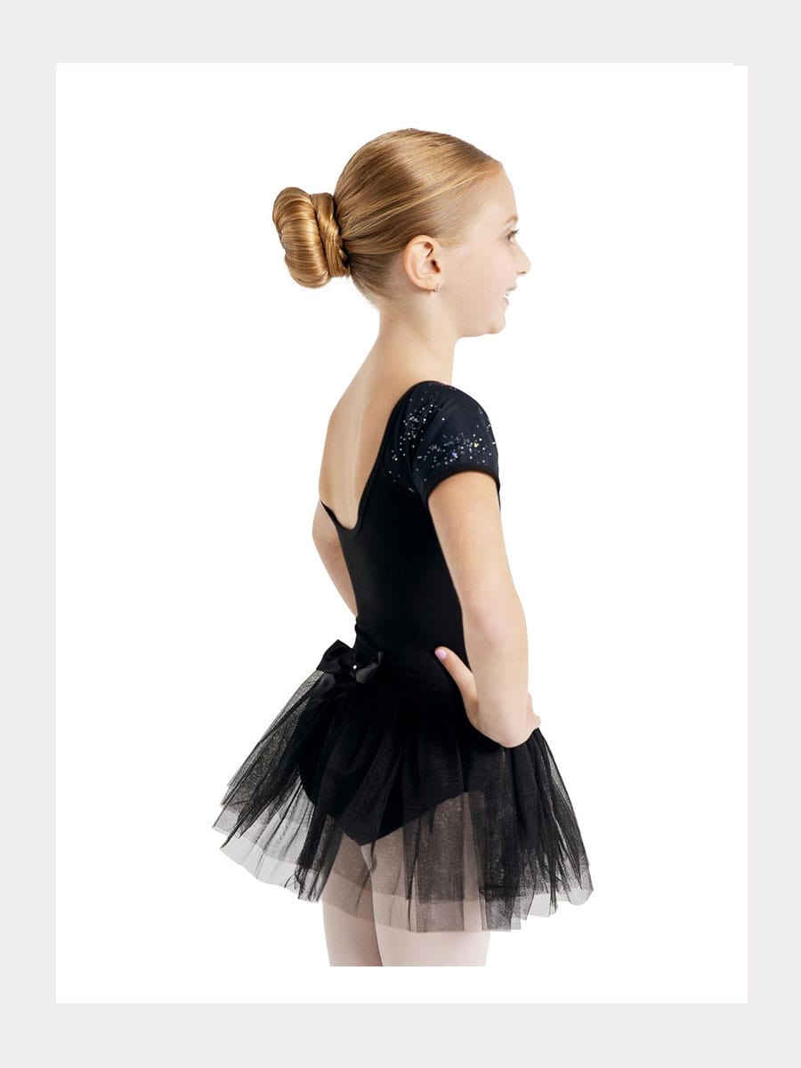 Kurzarm Tutu-Kleid mit Glitzermesh