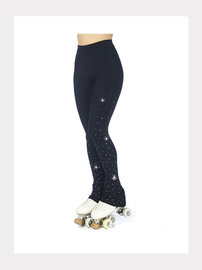 Eislauf Thermo Leggings mit Kristallen - Kleiner Einschnitt