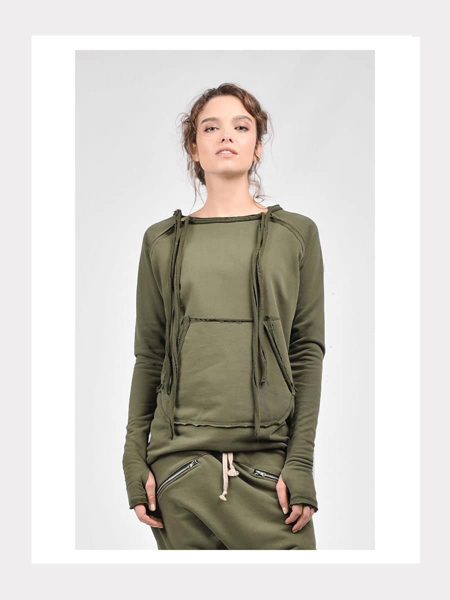 Langarm Baumwoll Sweatshirt