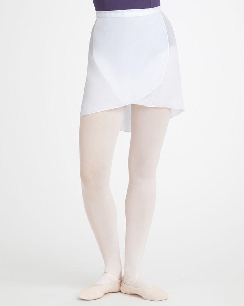 Georgette Chiffon-Wickelrock Weiss von Capezio