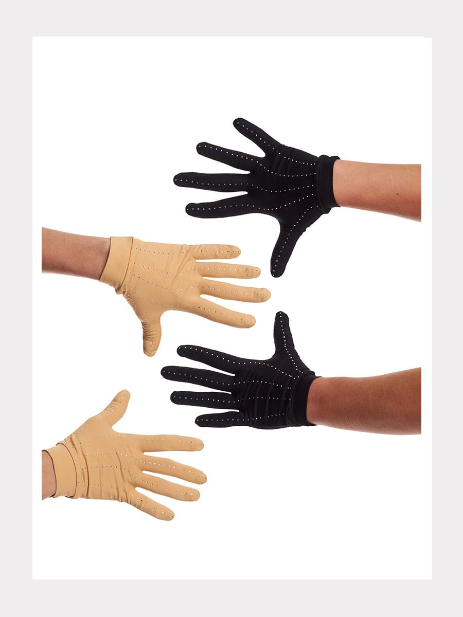 JIV Sport Eiskunstlauf Handschuhe mit Kristallen