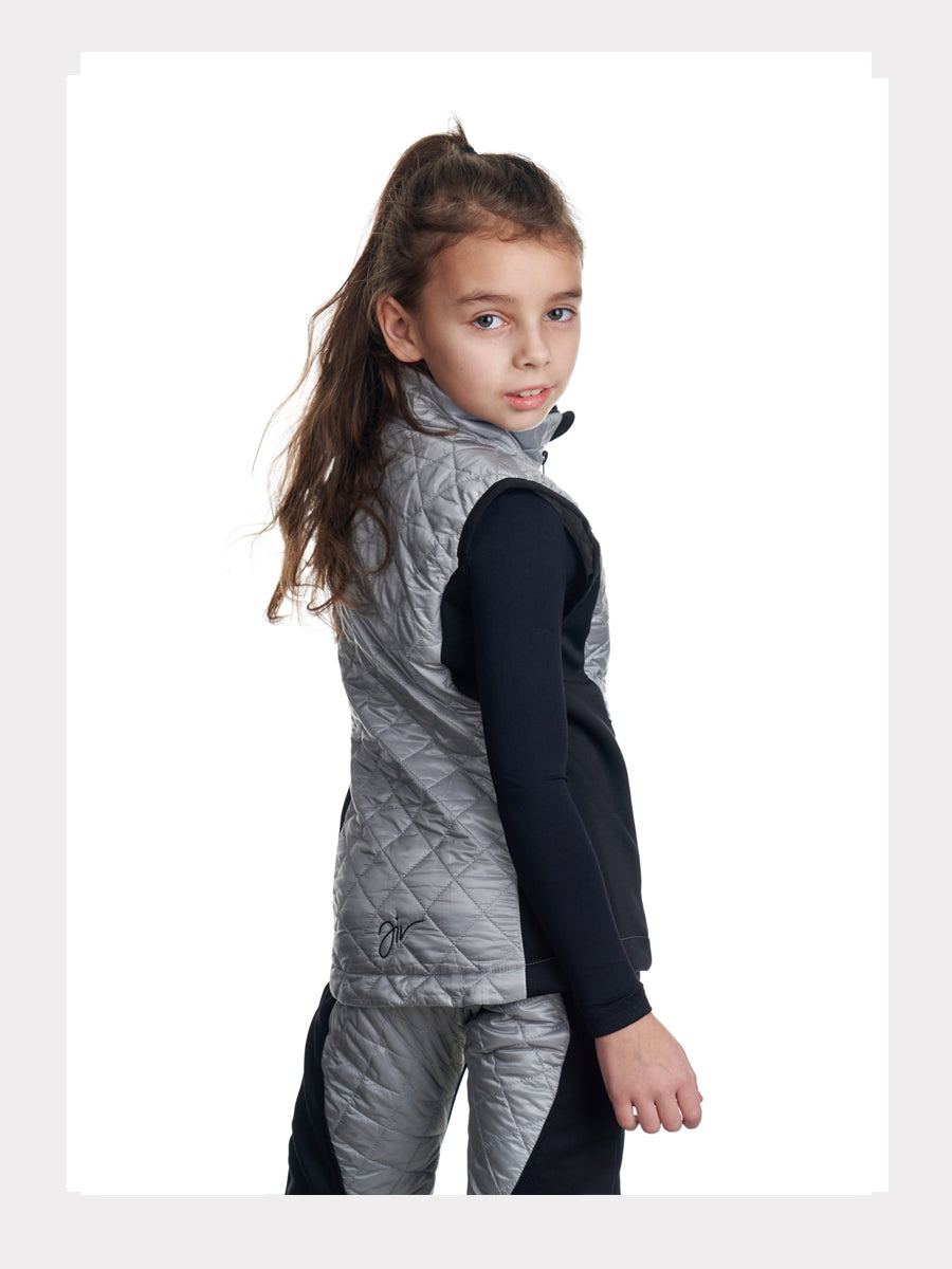 JoFa Weste Silber/Schwarz