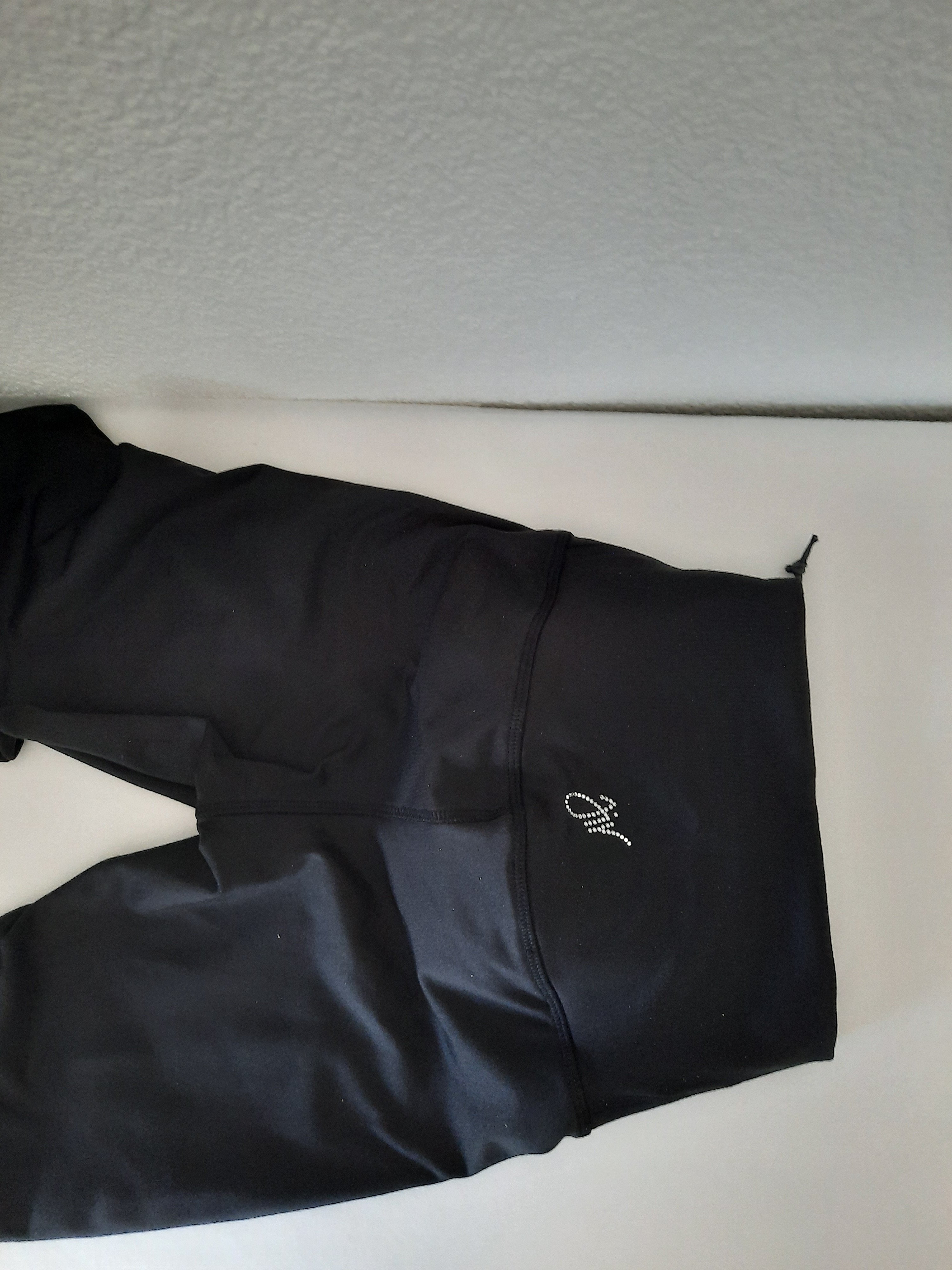 Eiskunstlauf Leggings Diamante Schwarz mit Kristallen