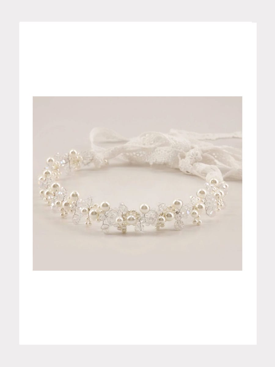 Handgefertigte "Francesca Crystal" Haargirlande