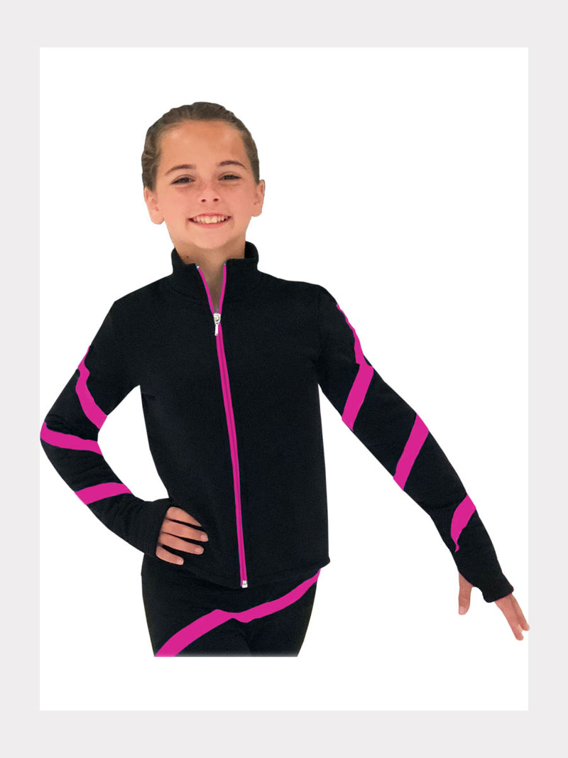 Polartec Eiskunstlaufjacke Pink Schwarz Chloe Noel