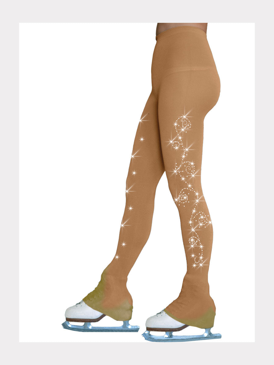 Eiskunstlauf Kür Strumpfhosen Kristall Swirl Muster Chloe Noel