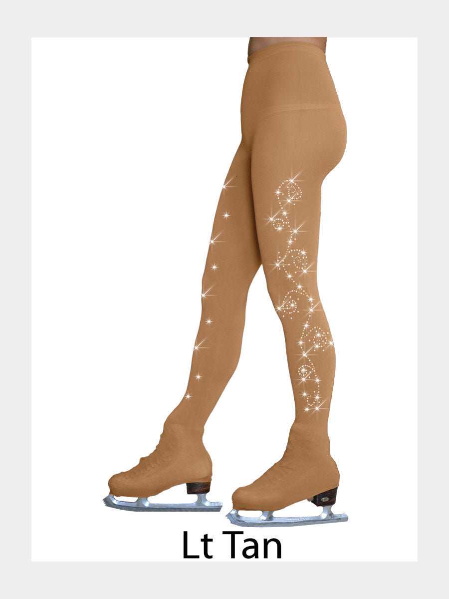 ChloeNoel Eiskunstlauf Over Boot Strumpfhose Kristallen Swirls