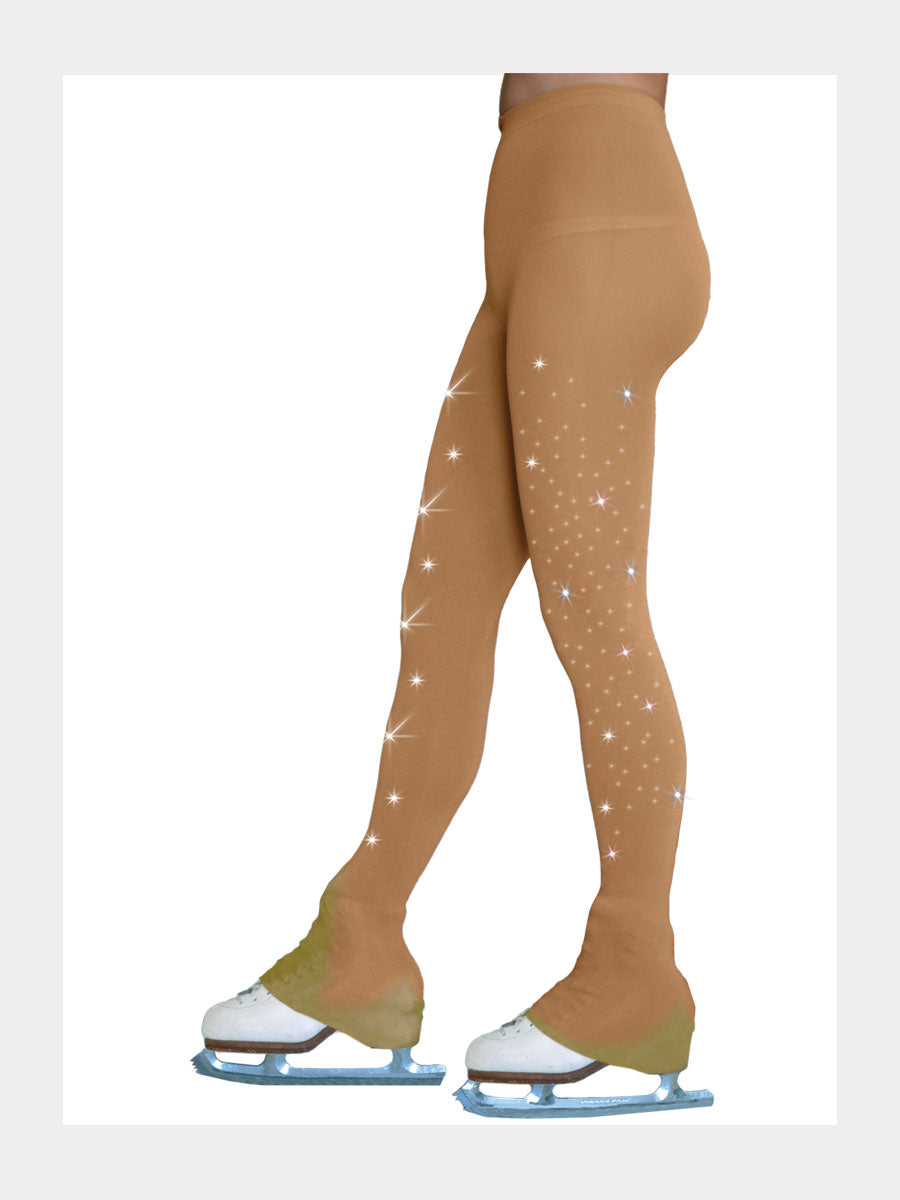 Eiskunstlauf Strumpfhosen Kristalle ohne Fuss