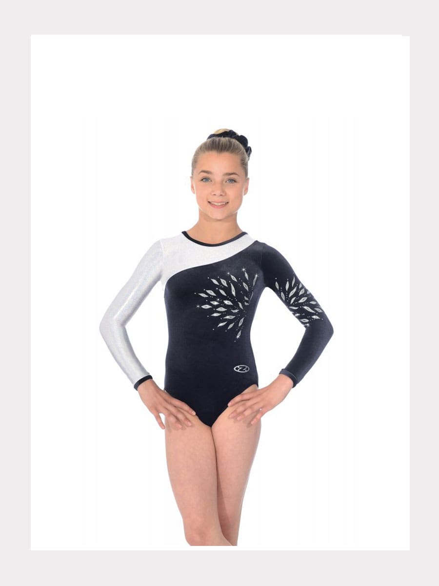 Gymnastik Langarm Samt-Trikot ECLIPSE