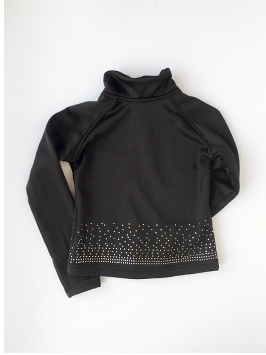 Eiskunstlauf Jacke DIAMOND Schwarz mit Weiss Kristallen