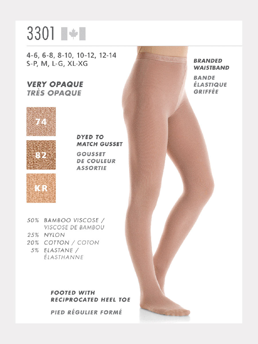 Mondor Eiskunstlauf Strumpfhose Natural-Bamboo