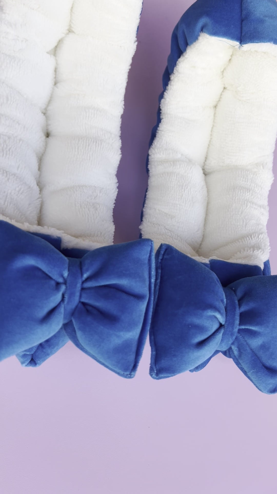 Blaue Samt-Mikrofaser-Schoner für Eiskunstlaufkufen – Größen XS, S, M