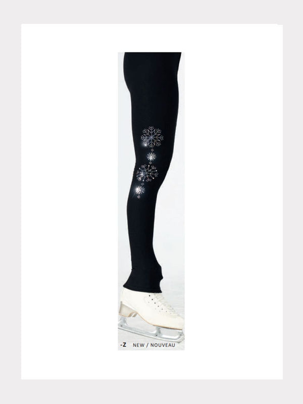 Polartec® Leggings Schwarz mit Glitzermotiv Z