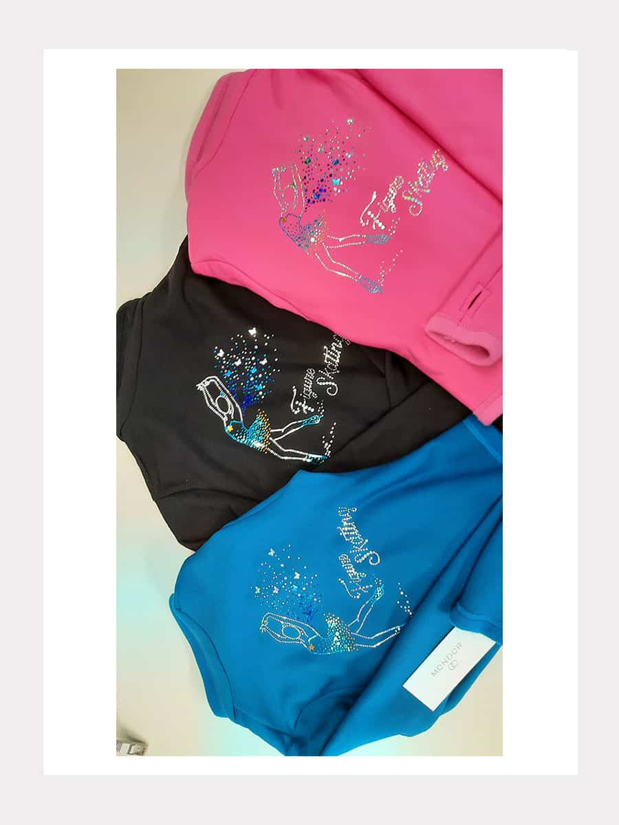 Polartec® Trainingsjacke mit Figure Skating Kristall-Design