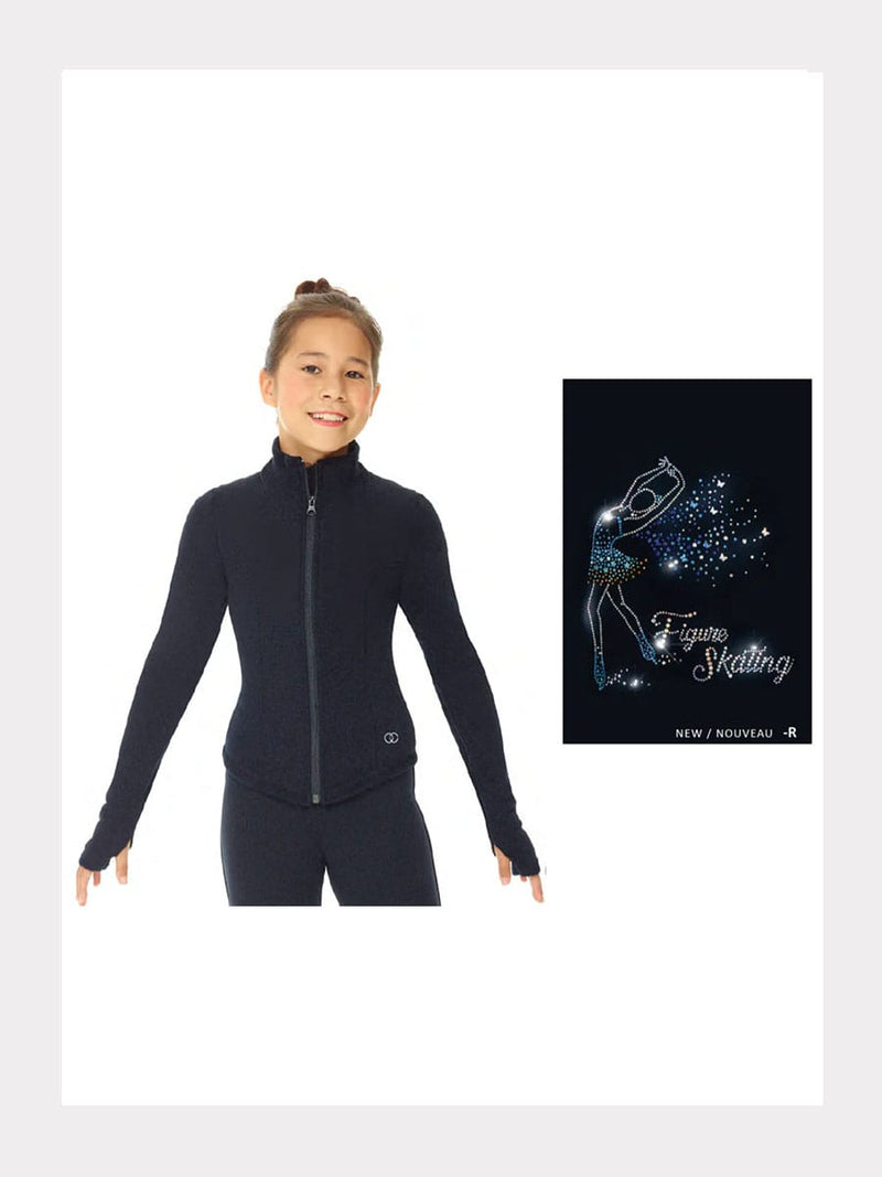 Polartec®Trainingsjacke mit Figure Skating Kristall-Design