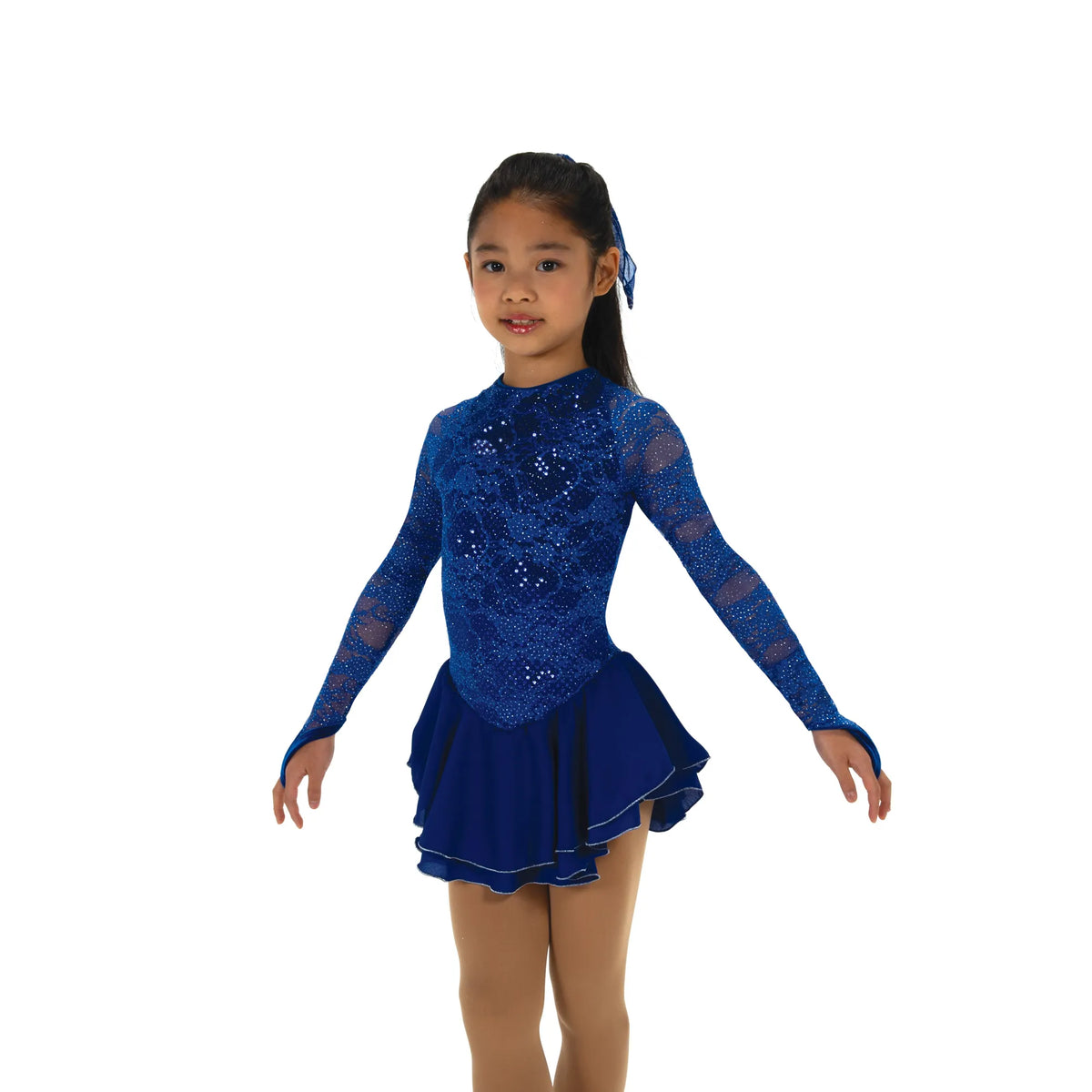Glitzerndes Eiskunstlaufkleid 609 für Mädchen