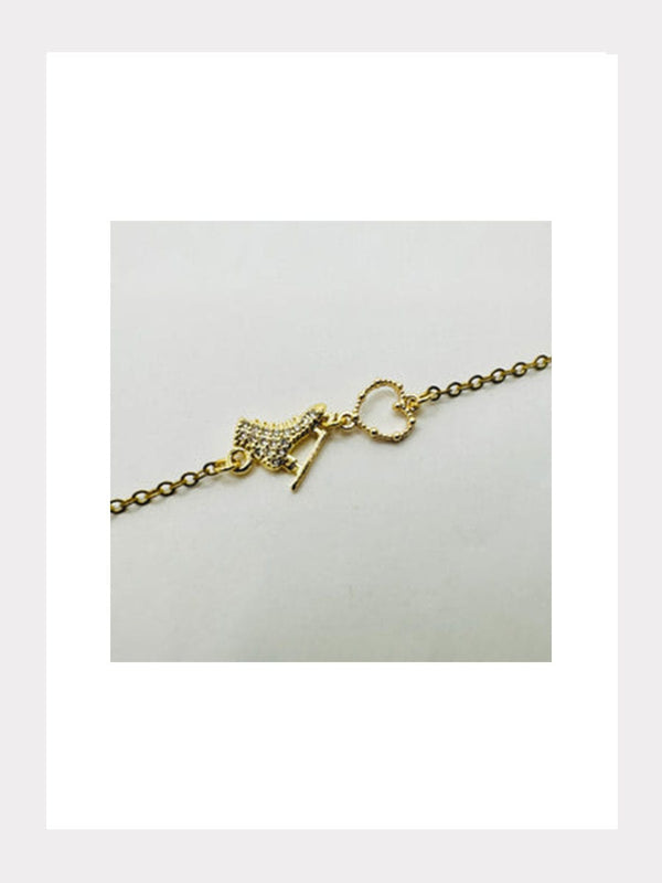 Goldenes Armband Skate Heart