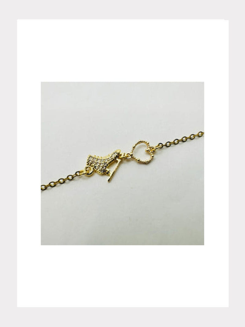 Goldenes Armband Skate Heart