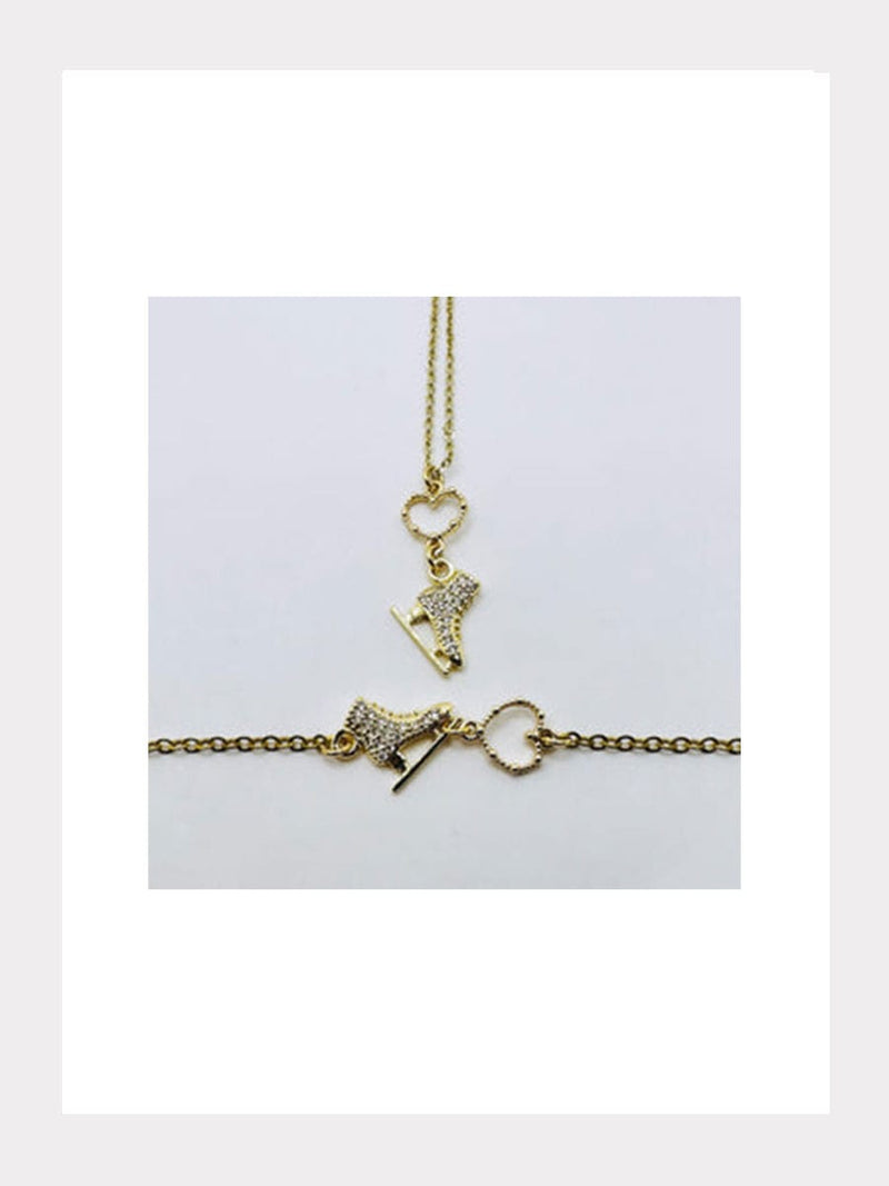 Goldene Halskette Skate Heart
