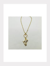 Goldene Halskette Skate Heart