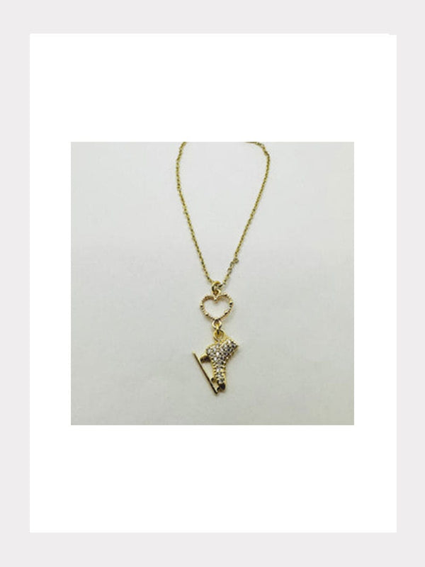 Goldene Halskette Skate Heart