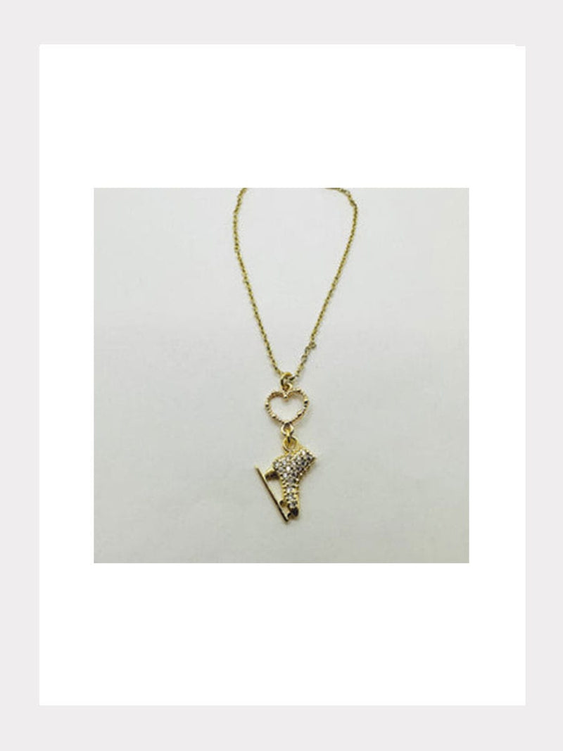 Goldene Halskette Skate Heart