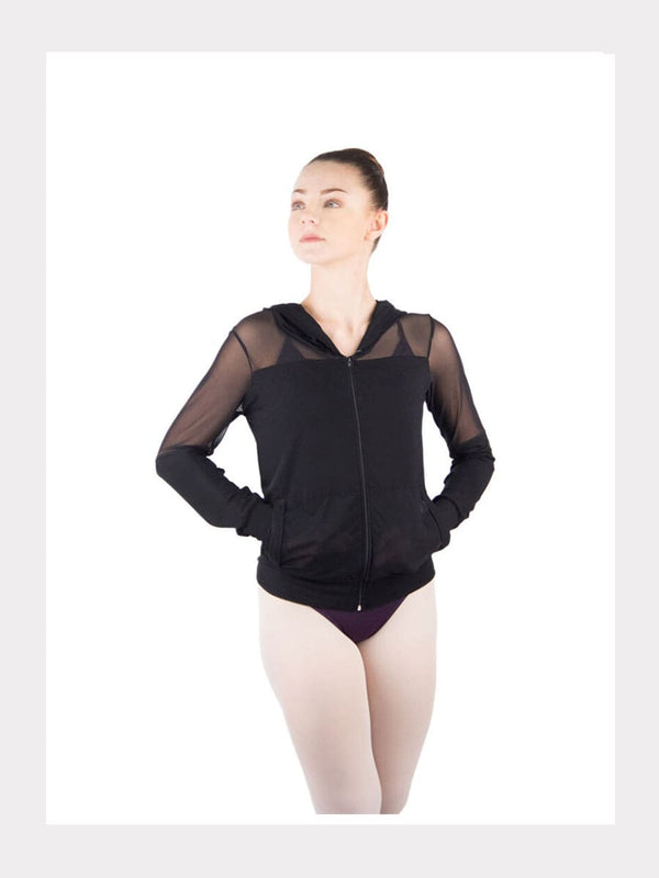 Ballett Tanz Jacke MIDORI mit Mesh-Kapuze