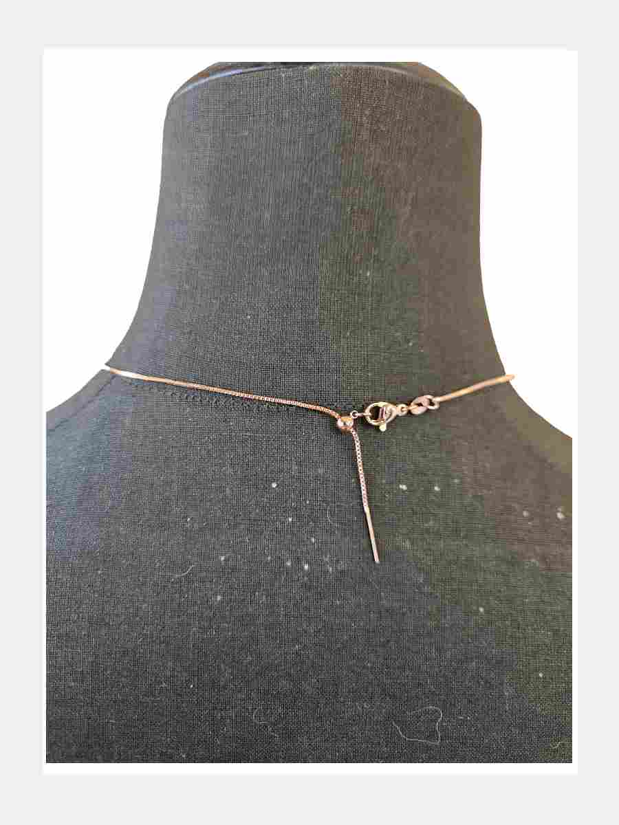 Goldene Eiskunstlauf Halskette in Gold & Rose Gold