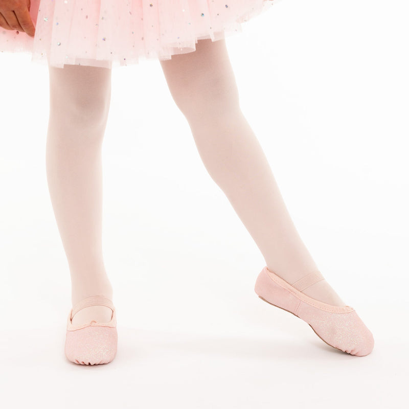 Glitzer Balletschuhe - Vollsohle